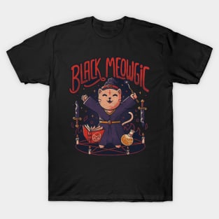 Black Meowgic cat T-Shirt